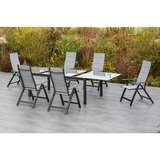 Gardenson Raztegljiva Vrtna Miza Ambia, Aluminij, Steklo, 180-250x100 | Shoptok.si