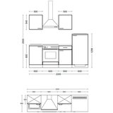 Flex-Well Kuhinjski Blok Z Aparati Shadow, Siva, Barva Hrasta | Shoptok.si