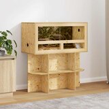 vidaXL Osnova za terarij s polico Rjava 80 x 40 x 50 cm OSB | Shoptok.si