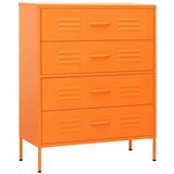 vidaXL Predalnik oranžna 80x35x101,5 cm jeklo | Shoptok.si