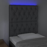  LED uzglavlje tamnosivo 80x7x118/128 cm od tkanine | Eponuda.com
