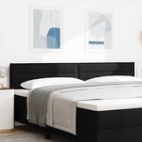  LED glava kreveta s LED trakama Crna 200 cm tkanina | shoptok.hr