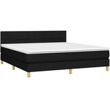  box spring s madracem LED crni 160x200 cm od tkanine | shoptok.hr