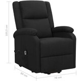 vidaXL Naslonjač na podizanje od tkanine crni | shoptok.hr