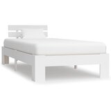 Maison Chic Posteljni okvir - Enojna postelja - Postelja za odrasle bel iz trdne borovine 90x200 cm-J6306, (21775868) | Shoptok.si