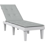 vidaXL Blazina za ležalnik melanž svetlo siva (75+105)x50x3 cm blago | Shoptok.si