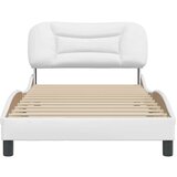  Posteljni okvir brez vzmetnice bel 100x203 cm umetno usnje, (21081786) | Shoptok.si