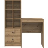 vidaXL Stol s ladicama Umjetni hrast Konstruirano drvo | shoptok.hr