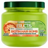 Garnier Fructis Vitamin & Strength Biotin Hair Bomb maska za lase šibki in oslabljeni lasje izpadajoči lasje 320 ml za ženske