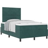 vidaXL Box spring krevet Tamnozelena 120 x 190 cm Baršun | shoptok.hr
