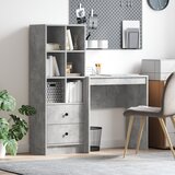 vidaXL Stol sa skladištem Betonski sivi Inženjerska drvena ploča | shoptok.hr