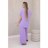 Kesi Włoski Set with necklace blouse + pants light khaki | Shoptok.si