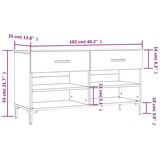  Klupa za cipele bijela 102 x 35 x 55 cm od konstruiranog drva | shoptok.hr