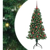 vidaXL Kotično umetno božično drevo Zelena 150 cm PVC in kovina | Shoptok.si