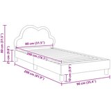 Krevetna konstrukcija s uzglavljem Plava 80 x 200 cm PU | shoptok.hr