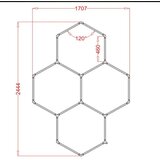  Hexagon LED tube 4 heads RGB 12V 410mm 19pcs | ePonuda.com