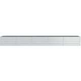 vidaXL Visoka greda 400x80x45 cm pocinkano jeklo srebrna | Shoptok.si