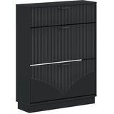  Ormar za cipele HOORN 78 x 24 x 100 cm Konstruirano drvo Crna - Crna | shoptok.hr
