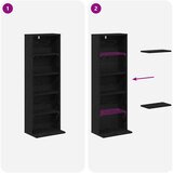 Cd ormar Crni hrast 33 x 23,5 x 97,5 cm Konstruirano drvo | shoptok.hr
