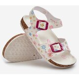 EVENTO Children's Sandals with Flowers and Buckles White Memoria | Shoptok.si