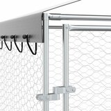Vanjski kavez za pse s krovom srebrni 3 x 4,5 x 2,5 m čelični | shoptok.hr