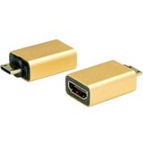 Roline 12.03.3154 adapter [1x muški konektor mini HDMI tipa c - 1x ženski konektor HDMI] zlatna Cijene
