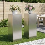  Stalak za biljke 2 pcs Srebrna 30 x 30 x 80 cm Čelik | shoptok.hr