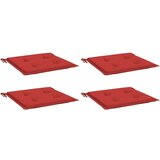  Jastuci za vrtne stolice 4 kom crveni 40 x 40 x 3 cm od tkanine | shoptok.hr