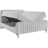 MID.YOU POSTELJA Z VZMETNICO 180 cm x 200 cm , les, tekstil, leseni material svetlo siva | Shoptok.si