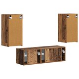  Set omare za televizijo na steni 4 pcs Star les Konstruiran les, (5000132139) | Shoptok.si
