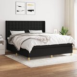 The Living Store Box spring postelja z vzmetnico črna 180x200 cm blago - Box Spring Postelja, (21503461) Cene