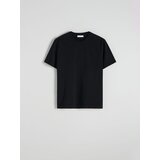 Reserved bombažna majica regular - črna | Shoptok.si