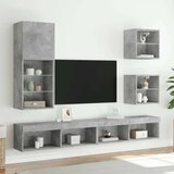 vidaXL TV ormarić s LED svjetlima siva boja betona 40 5x30x102 cm | shoptok.hr