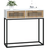  Konzolni stol bijeli 80x30x75 cm konstruirano drvo i željezo | Eponuda.ba