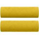  Ukrasni jastuci 2 kom žute Ø 15 x 50 cm baršunasti | shoptok.hr