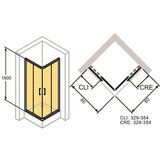 Huppe ČETVRTASTA TUŠ KABINA 80X80cm VISINA 1900cm | Eponuda.com