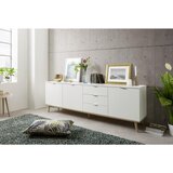 MID.YOU komoda, bela, hrast sonoma | Shoptok.si