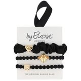 By Eloise London Bangle Set Bee Black elastika za lase Cene