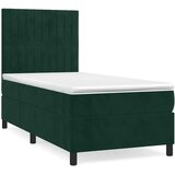 Box spring krevet s madracem tamnozeleni 80 x 200 cm baršunasti | shoptok.hr