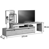 Mömax tv-element nyon, barva hrasta, črna | Shoptok.si