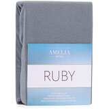 AmeliaHome Plahta s gumom Ruby 80-90x200 cm, grafitna | shoptok.hr