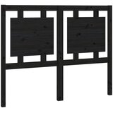  Uzglavlje za krevet crno 125,5 x 4 x 100 cm od masivne borovine | shoptok.hr