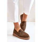FC3 Classic Women's Moccasins Made Of Eco Suede Dark Green Belania Cijene