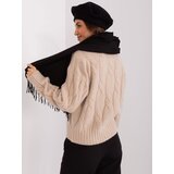 Wool Fashion Italia Scarf-AT-SZ-23185.90P-black | Shoptok.si