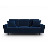 Cosmopolitan Design Plava baršunasti sklopiva/s prostorom za odlaganje sofa 235 cm Kyoto – Cijene