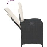  7-dijelni vrtni blagovaonski set s jastucima crni od poliratana | shoptok.hr