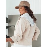 DStreet ASFA women's denim jacket light beige cene