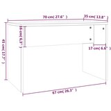  Toaletni stolac boja hrasta sonome 70x35x45cm konstruirano drvo Slike