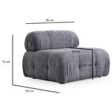 Atelier Del Sofa fotelja petite O1 grey