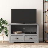 vidaXL TV omarica z 2 predaloma BODO siva 91x43x56 cm trdna borovina Cene